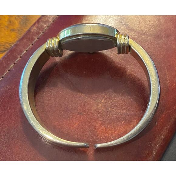 Women's Shannon Bracelet Watch,Swiss Parts,Gold Tone w/Thick Crystal,MOP Face - Picture 4 of 4